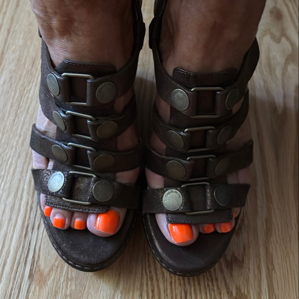 Coach Brown Strappy Sandals